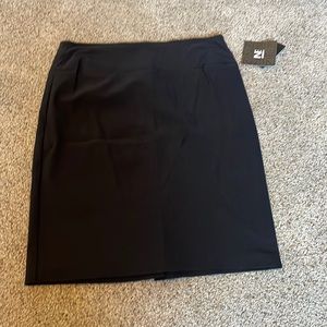 Black straight pencil skirt pull on